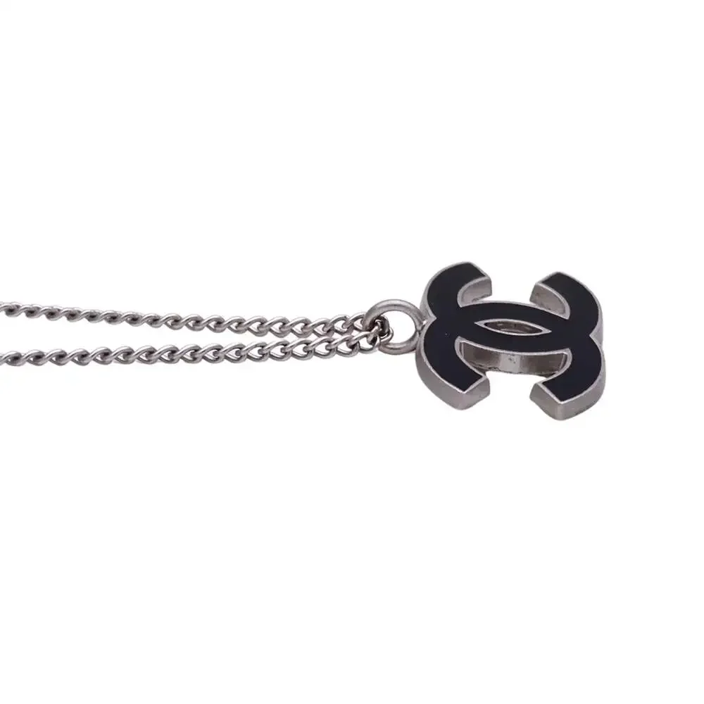 Chanel Cc Logo Pendant Necklace Metal #266404C93B
